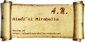 Almási Mirabella névjegykártya